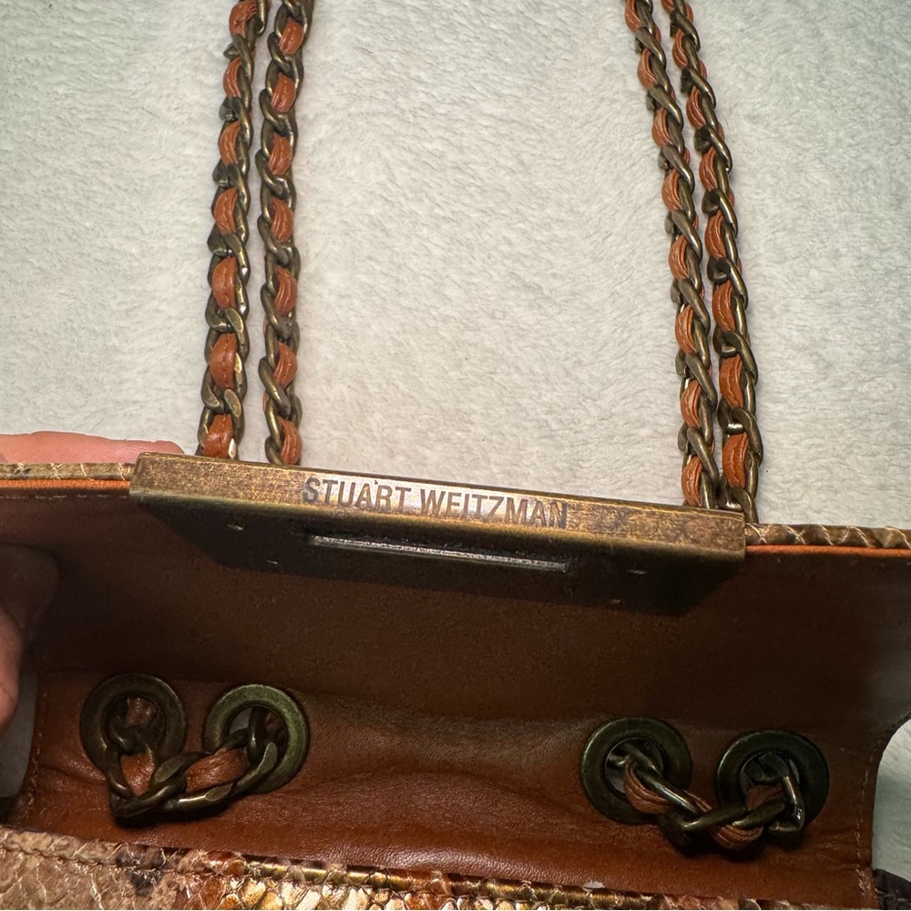 Stuart Weitzman Python Snakeskin Mini Crossbody S… - image 5